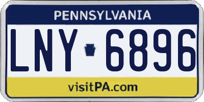 PA license plate LNY6896