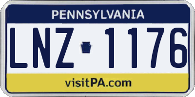 PA license plate LNZ1176