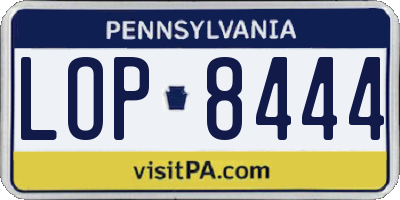 PA license plate LOP8444