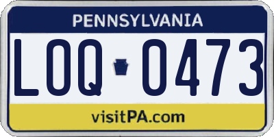 PA license plate LOQ0473