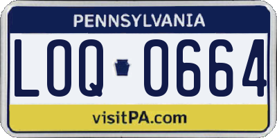 PA license plate LOQ0664