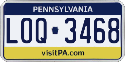 PA license plate LOQ3468