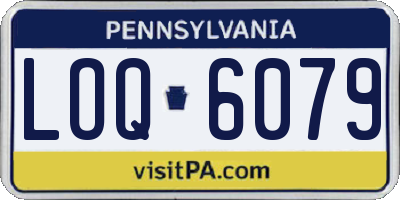 PA license plate LOQ6079