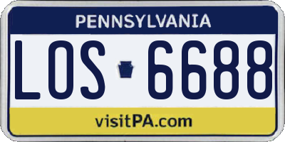 PA license plate LOS6688