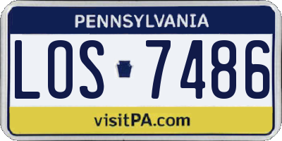 PA license plate LOS7486