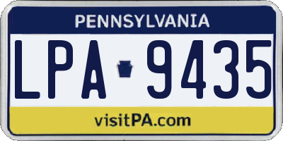 PA license plate LPA9435