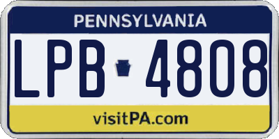 PA license plate LPB4808
