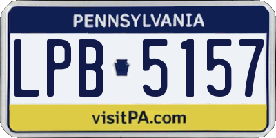 PA license plate LPB5157