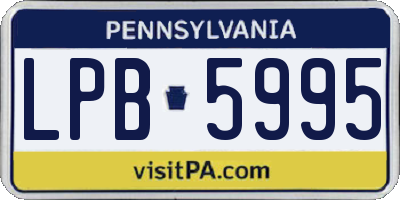 PA license plate LPB5995