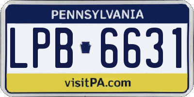 PA license plate LPB6631