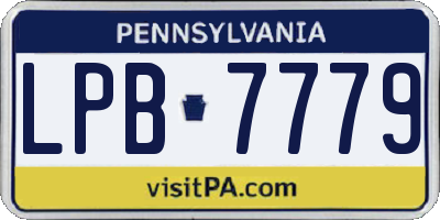 PA license plate LPB7779