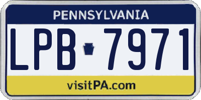 PA license plate LPB7971