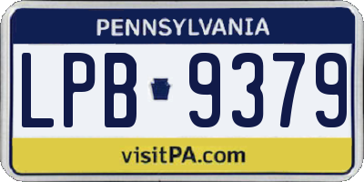 PA license plate LPB9379