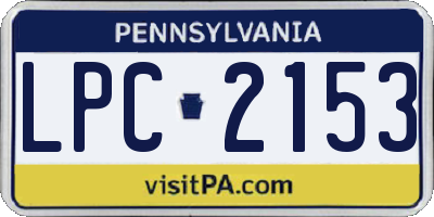 PA license plate LPC2153
