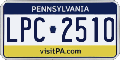 PA license plate LPC2510