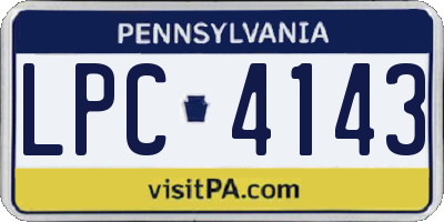 PA license plate LPC4143