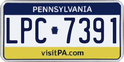 PA license plate LPC7391