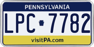 PA license plate LPC7782