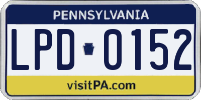 PA license plate LPD0152