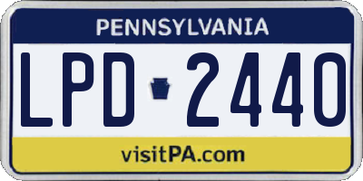 PA license plate LPD2440