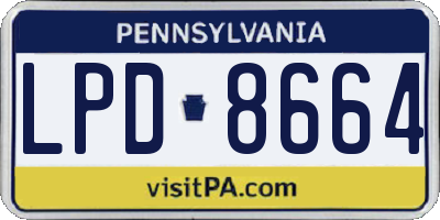 PA license plate LPD8664
