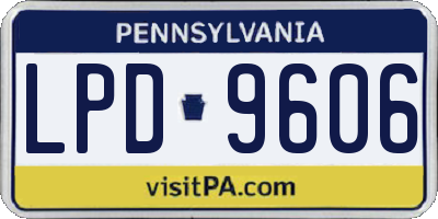 PA license plate LPD9606