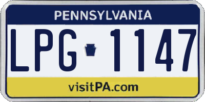 PA license plate LPG1147