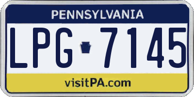 PA license plate LPG7145