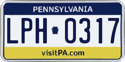 PA license plate LPH0317