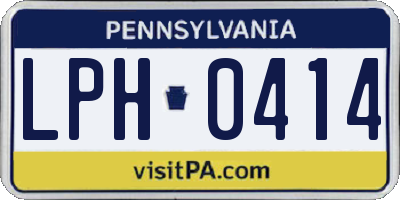 PA license plate LPH0414