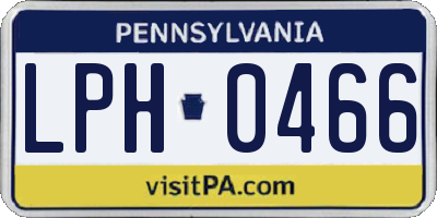 PA license plate LPH0466
