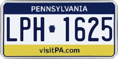 PA license plate LPH1625