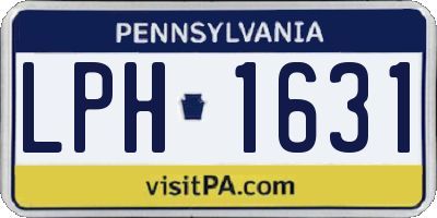 PA license plate LPH1631