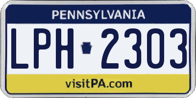 PA license plate LPH2303