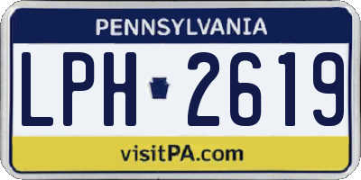 PA license plate LPH2619