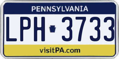 PA license plate LPH3733