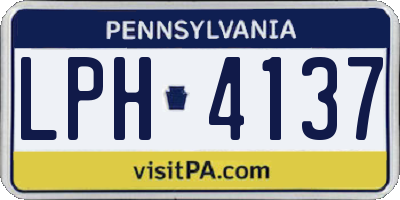 PA license plate LPH4137