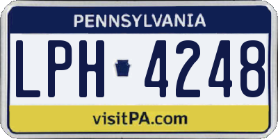 PA license plate LPH4248