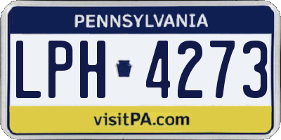 PA license plate LPH4273