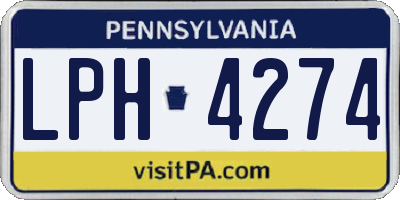 PA license plate LPH4274