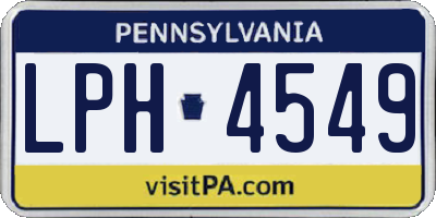 PA license plate LPH4549