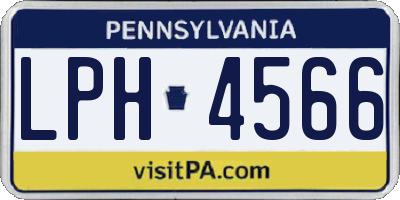 PA license plate LPH4566