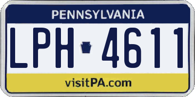 PA license plate LPH4611