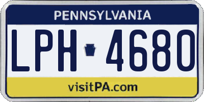 PA license plate LPH4680