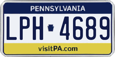 PA license plate LPH4689