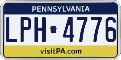 PA license plate LPH4776