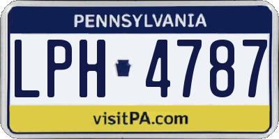 PA license plate LPH4787