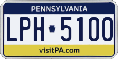 PA license plate LPH5100