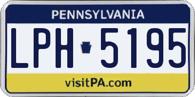 PA license plate LPH5195