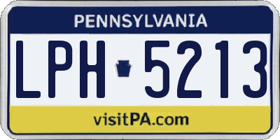PA license plate LPH5213